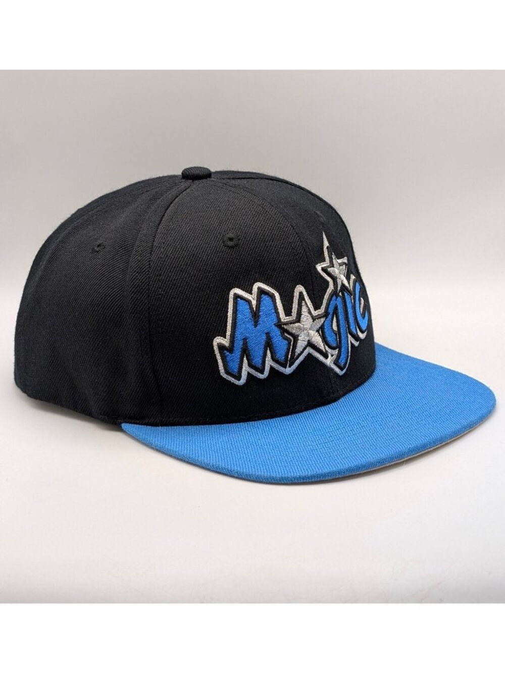Orlando Magic NBA Mitchell & Ness Snapback Hat Black Blue Basketball Flat Bill